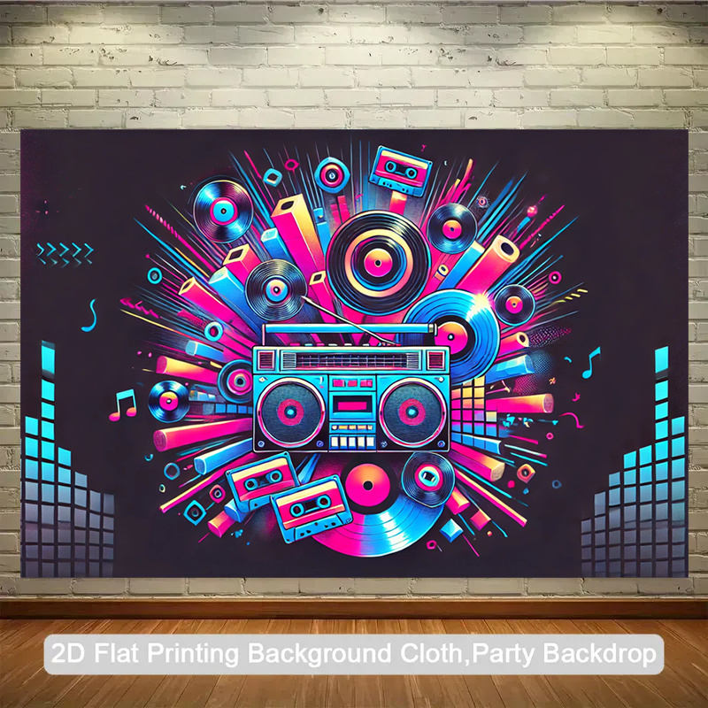 Audio House Music - Diseño plano 2D, embalaje de 1