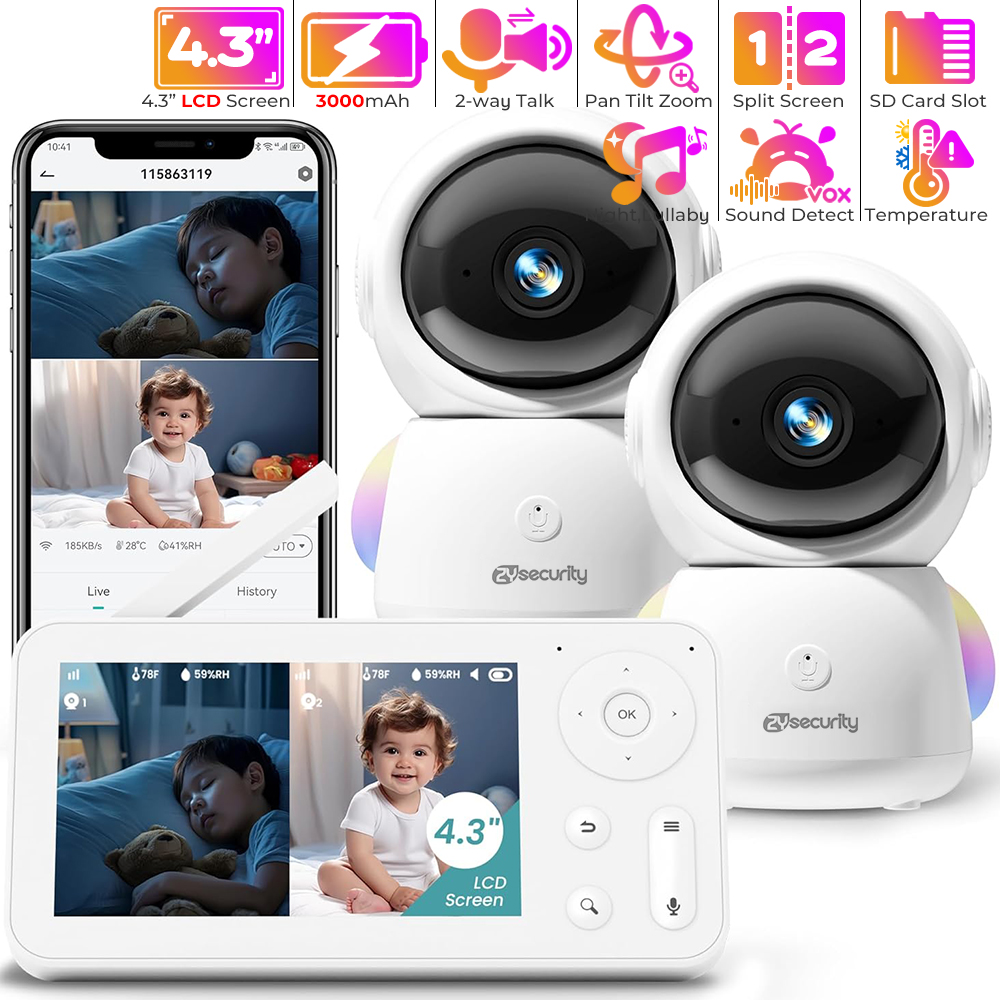 Audio Music Google - Monitor para Bebés 2K con 2