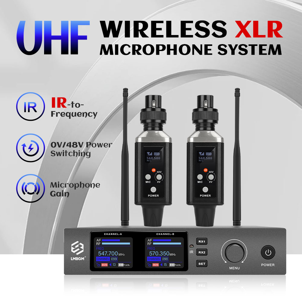 Xlr Microphone Condenser - Sistema de Micrófono Inalámbrico UHF LMBGM