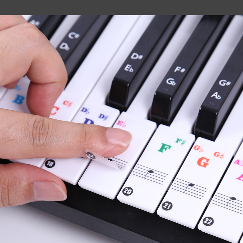 Keyboard Piano 61 Key - Pegatinas Transparentes para Teclado de Piano,