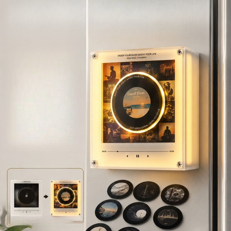 Audio Music Songs - Pegatina magnética creativa para refrigerador con