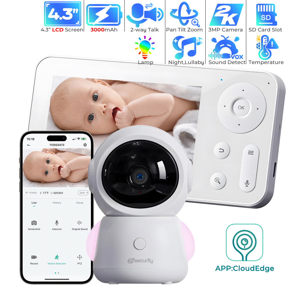 Audio Music Google - 2K Vigilabebés WiFi A través del