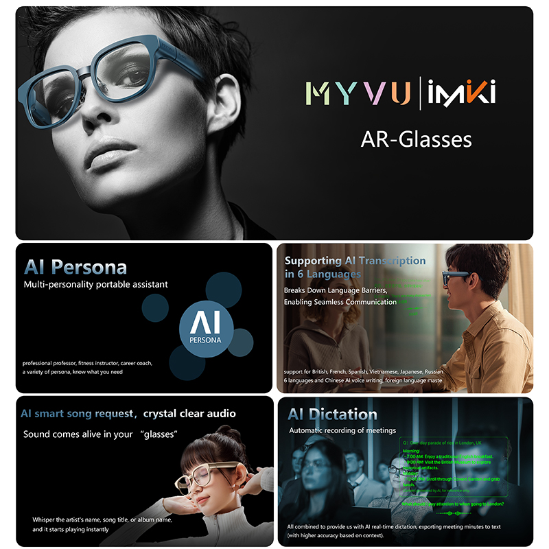 IMIKI AR Gafas Asistente de Go - Audio Music Google reseña y precio