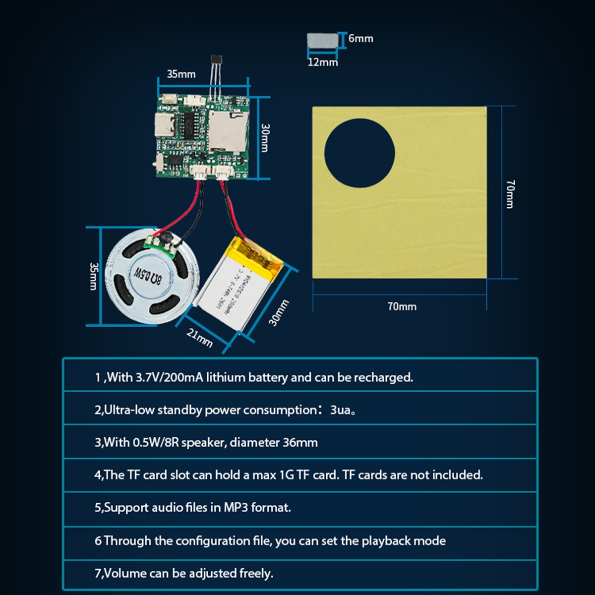 Módulo Grabador de Sonido Prog - Audio Music Mp3 Download Free reseña y precio