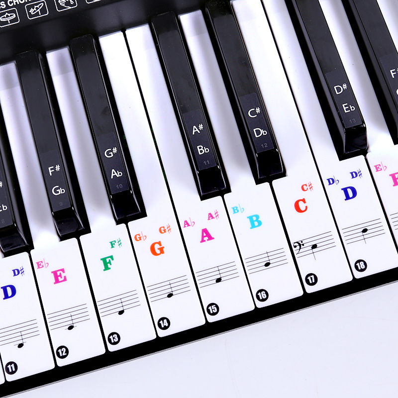 Pegatinas Transparentes para T - Keyboard Piano 61 Key reseña y precio