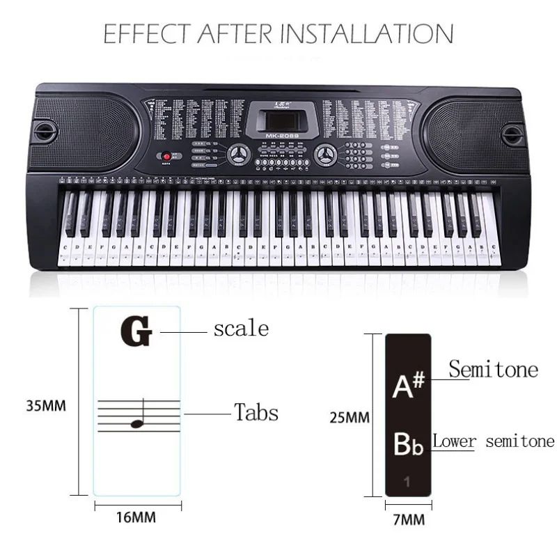Pegatinas de entrenamiento de  - Keyboard Piano 61 Key reseña y precio