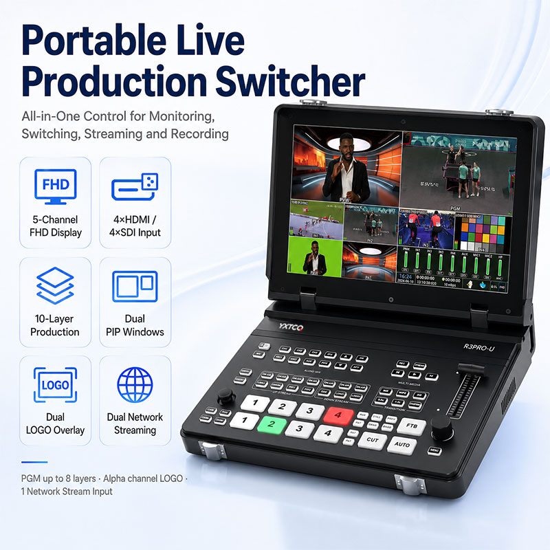 Mezclador de vídeo en directo  - Audio Mixer 4 Channel reseña y precio
