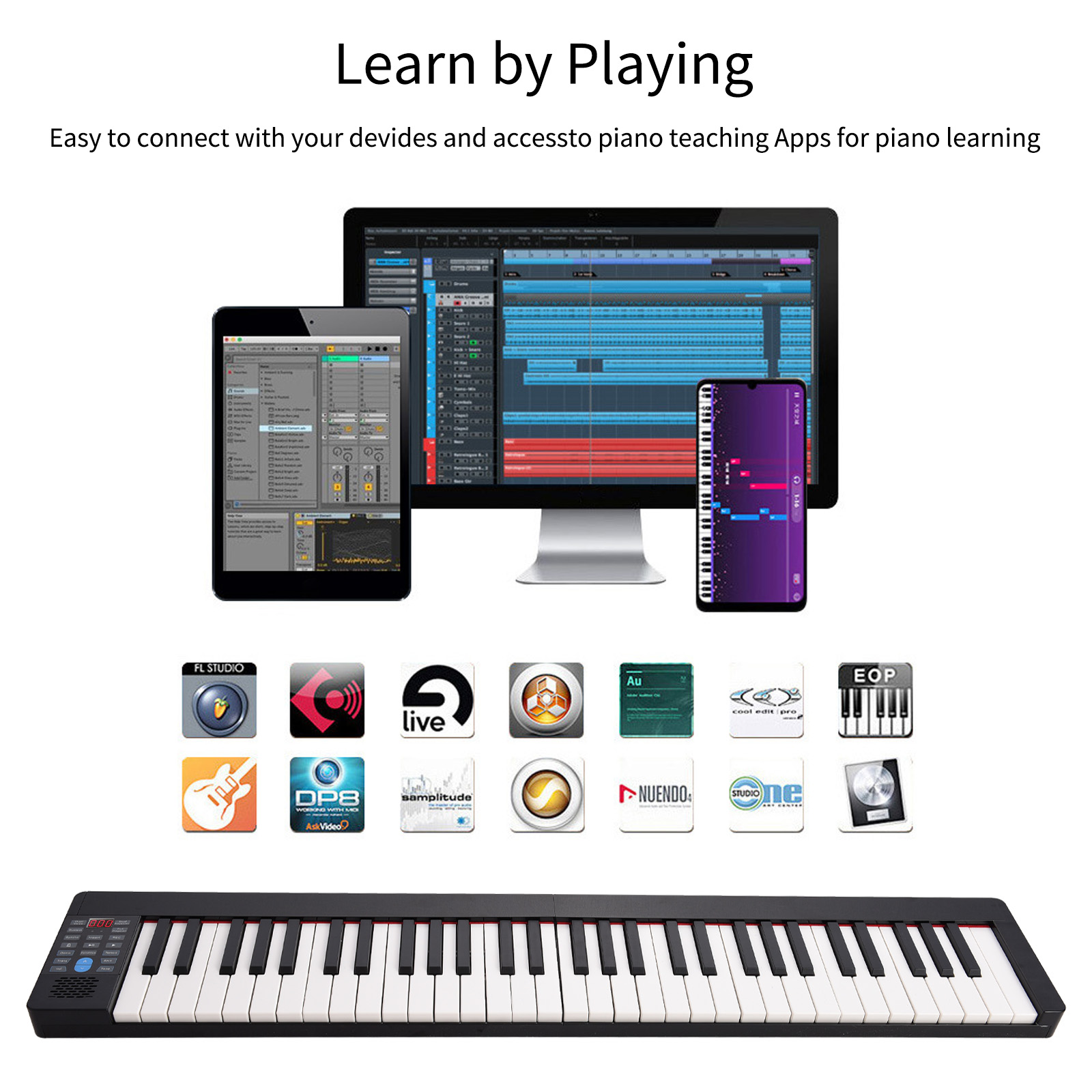 Piano Electrónico Plegable, Ór - Keyboard Piano 61 Key reseña y precio